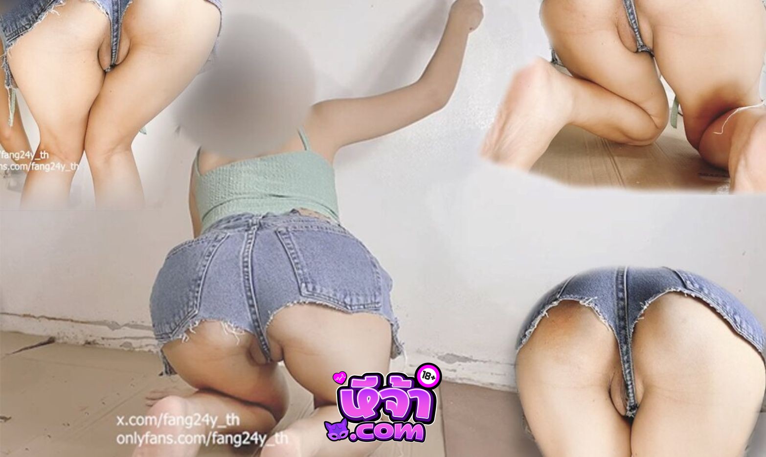 คลิปหลุด Onlyfan FANG_TH ฟาง หุ่นเซ็กซี่จัดยืนทาสีอ่อยผัว กางเกงยีนส์ขาสั้นรัดหีโดนจับเย็ดท่าหมา โครตดีทรงนี้กระแทกหีมันส์จัดแน่นๆเน้นๆ
